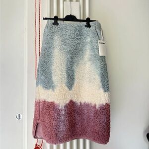 Fleece midi skirt Jil Sander - Blue/Ivory/Rose